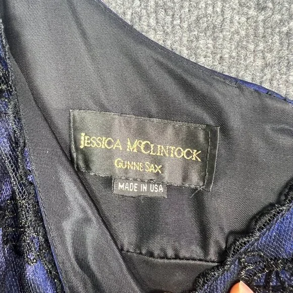 Vintage Y2K Jessica Mcclintock‎ Gunne Sax USA MADE Purple Maxi Dress lace M